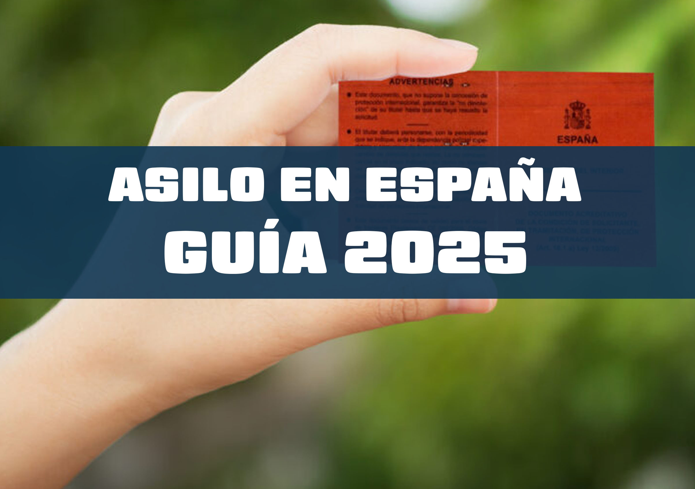 Asilo en España: guía 2025 de protección internacional (tarjeta roja, plazos y derechos)