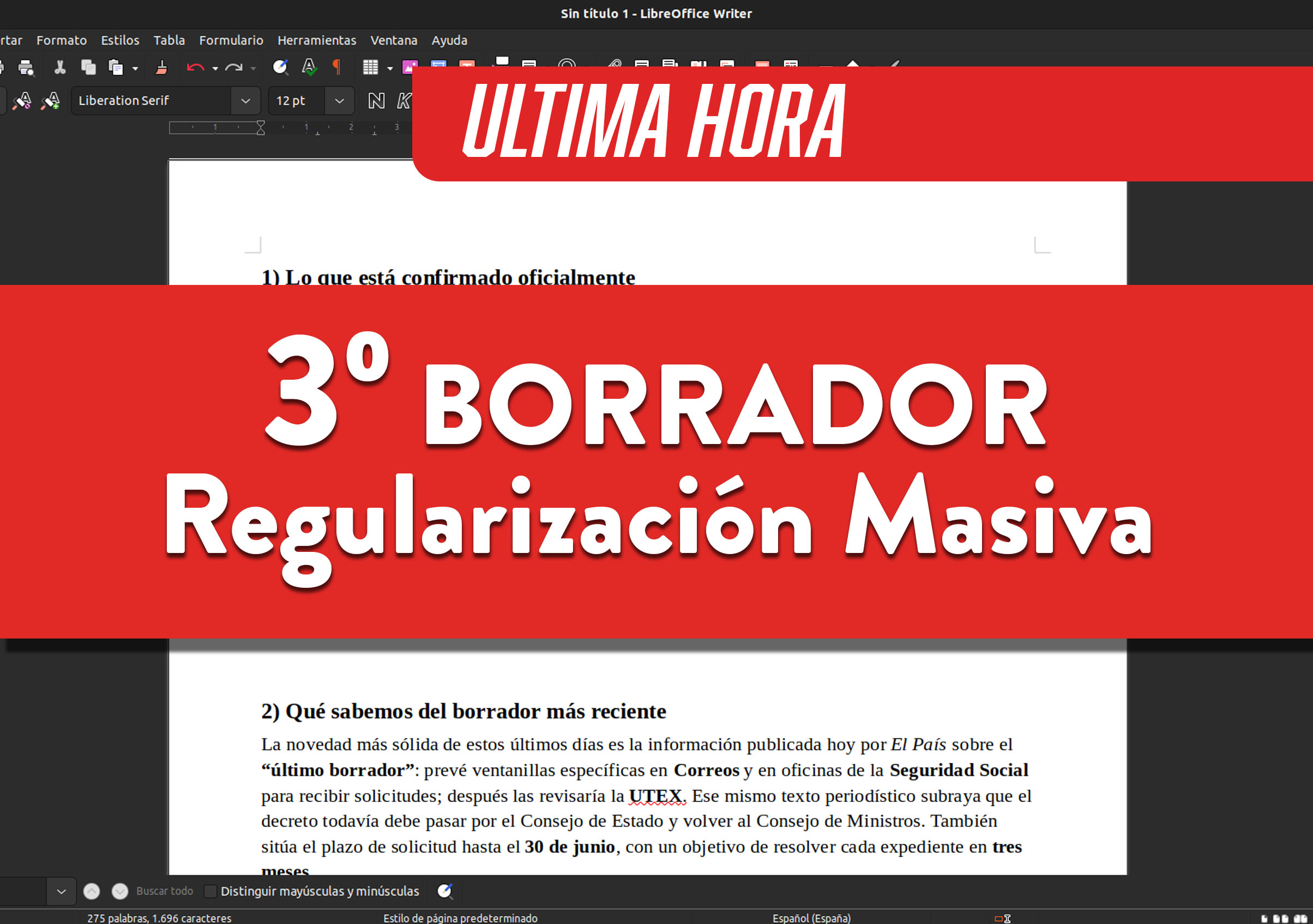 La conversación sobre el supuesto tercer borrador de la regularización masiva en España se ha disparado en marzo de 2026, pero conviene separar con rigor lo oficialmente confirmado de lo que solo circula en prensa, redes y webs no oficiales.